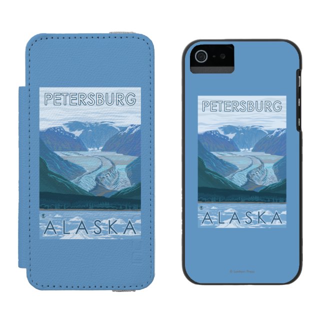 Coque Portefeuille Incipio Pour iPhone Scène de glacier - Pétersbourg, Alaska (Côté par côté)