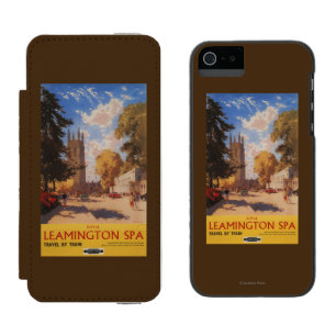 Coque-portefeuille iPhone 5 Incipio Watson™ Spa royal, affiche britannique de chemins de fer