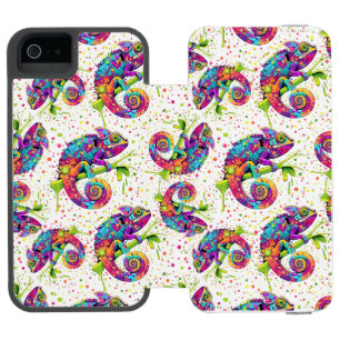 Coque-portefeuille iPhone 5 Incipio Watson™ Style d'aquarelle des teintures Chameleon