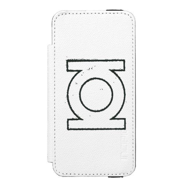 Coque Portefeuille Incipio Pour iPhone SYMBOLE DE Lanterne Verte BW (Folio Devant)