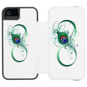 Coque-portefeuille iPhone 5 Incipio Watson™ Symbole d'infini avec plume de paon