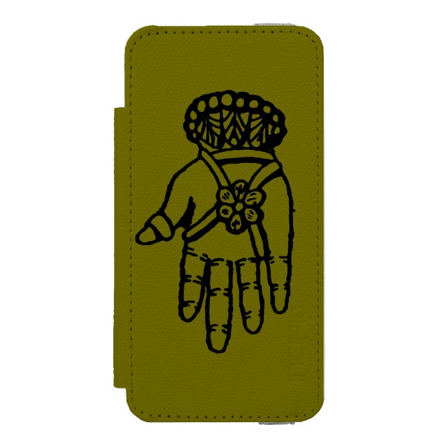 Coque Portefeuille Incipio Pour iPhone Symbole islamique : Hamsa (Folio Devant)