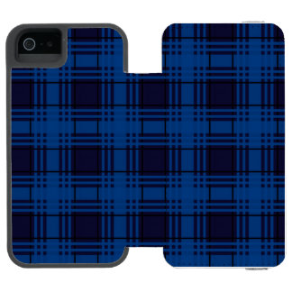 Coque-portefeuille iPhone 5 Incipio Watson™ Tartan Blue Joyau