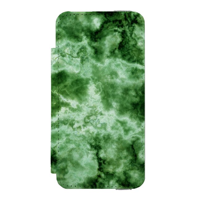 Coque Portefeuille Incipio Pour iPhone Texture de marbre verte (Folio Devant)