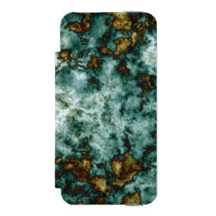 Coque-portefeuille iPhone 5 Incipio Watson™ Texture de marbre verte avec des veines
