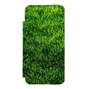 Coque-portefeuille iPhone 5 Incipio Watson™ Texture d'herbe verte d'un terrain de football