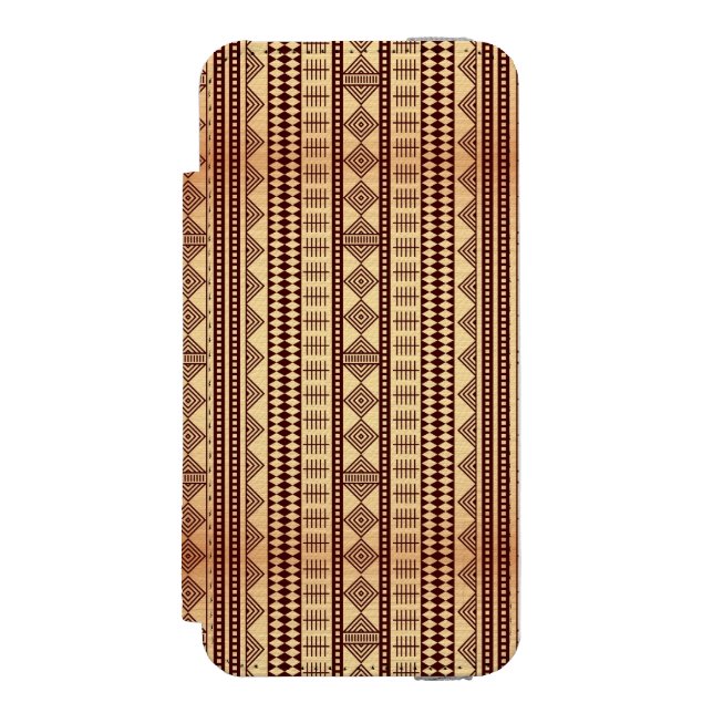 Coque Portefeuille Incipio Pour iPhone Texture ethnique Brown (Folio Devant)