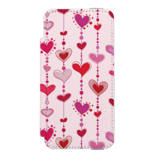Coque-portefeuille iPhone 5 Incipio Watson™ Tuiles de coeur