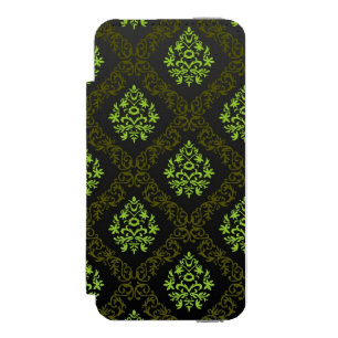 Coque-portefeuille iPhone 5 Incipio Watson™ Vert floral de papier peint