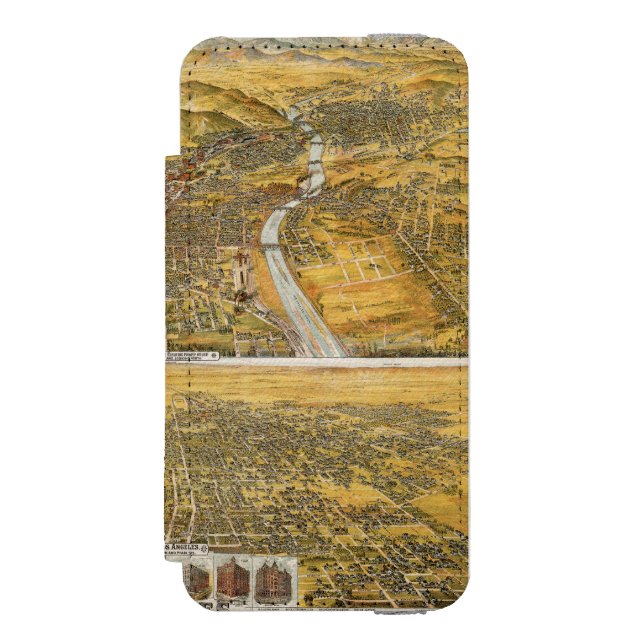 Coque Portefeuille Incipio Pour iPhone Vue de Los Angeles, 1894 (Folio Devant)