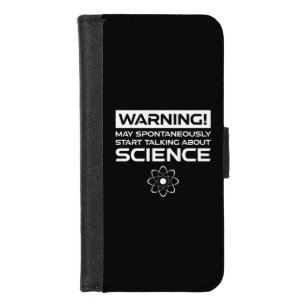 Coque Portefeuille Pour iPhone 8/7 Attention! Peut Commencer À Parler De Science