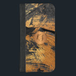 Coque Portefeuille Pour iPhone 8/7 Plus Brush art Abstrait traits cuivre or monogrammed<br><div class="desc">Art moderne tendance glamour acryl brossé abstrait toile peinte en faux or parties scintillant, gris foncé et noir fait un élégant porte-monnaie avec un faux cercle géométrique en cuivre monogrammé métallique pour un maquilleur | WEDDING PLANNER | coiffeuse | styliste de mode | décorateur intérieur | concepteur | architecte |...</div>
