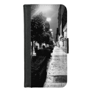 Coque Portefeuille Pour iPhone 8/7 Buenos Aires photo de rue urbaine noir et blanc