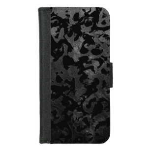 Coque Portefeuille Pour iPhone 8/7 Camouflage moderne Camo-noir et gris foncé