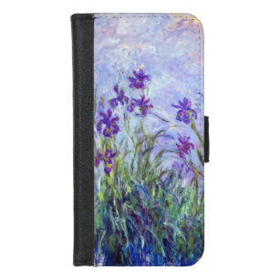 Coque Portefeuille Pour iPhone 8/7 Claude Monet - Lilac Irises / Iris Mauves