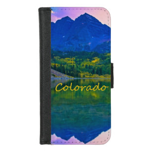 Coque Portefeuille Pour iPhone 8/7 Colorado Montagnes Rocheuses et le lac