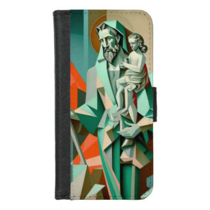 Coque Portefeuille Pour iPhone 8/7 cubisme de Saint Christophe