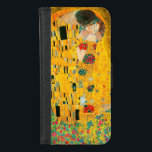 Coque Portefeuille Pour iPhone 8/7 Gustav Klimt Le Baiser<br><div class="desc">Porte-valet iPhone avec peinture à l’huile de Gustav Klimt avec feuille d’or The Kiss (1908). Un homme et une femme,  aux couleurs dorées brillantes,  embrassent et embrassent avec amour dans un champ de fleurs. Un grand cadeau pour les amateurs d'art Art Nouveau et autrichien.</div>