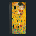 Coque Portefeuille Pour iPhone 8/7 Gustav Klimt Le Baiser<br><div class="desc">Porte-valet iPhone avec peinture à l’huile de Gustav Klimt avec feuille d’or The Kiss (1908). Un homme et une femme,  aux couleurs dorées brillantes,  embrassent et embrassent avec amour dans un champ de fleurs. Un grand cadeau pour les amateurs d'art Art Nouveau et autrichien.</div>