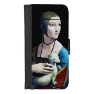 Coque Portefeuille Pour iPhone 8/7 La Dame avec une mine, Léonard de Vinci