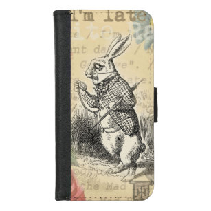 Coque Portefeuille Pour iPhone 8/7 Le lapin blanc Alice au pays des merveilles