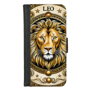 Coque Portefeuille Pour iPhone 8/7 Symbole astrologique Leo