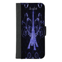 Tour Eiffel Tourbillons floraux violets