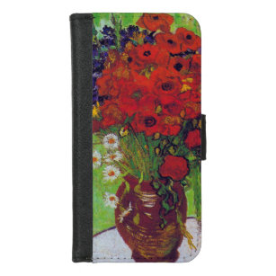 Coque Portefeuille Pour iPhone 8/7 Vase avec Cornflowers et Poppies, Van Gogh