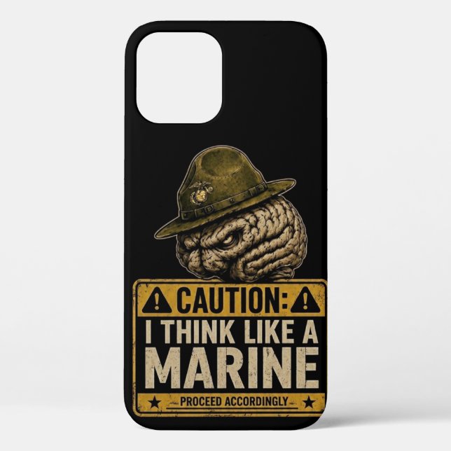 Coque pour iPhone 12 Avertissement État d'esprit m (Verso)