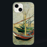 Coque Pour iPhone 14 Bateaux de pêche sur la plage par Vincent van Gogh<br><div class="desc">Bateaux de pêche sur la plage de Saintes-Maries (1888) par Vincent van Gogh est un post impressionnisme vintage de peinture de nature d'art. Un paysage marin avec des voiliers sur la plage et dans l'océan. Une scène maritime avec voiliers. À propos de l'artiste : Vincent Willem van Gogh (1853-1890) était...</div>