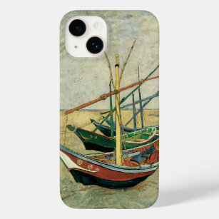 Coque Pour iPhone 14 Bateaux de pêche sur la plage par Vincent van Gogh
