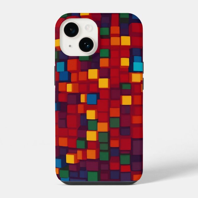 Coque Pour iPhone 14 Carré ou Cube iPhone 14 Coque (Verso)