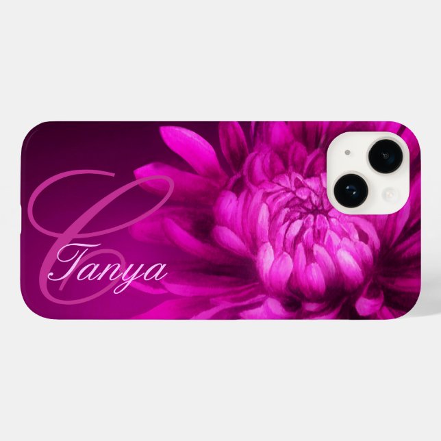 Coque Pour iPhone 14 Chrysanthemum mauve nommé iphone 6 coque (Verso (horizontal))