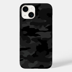 Coque Pour iPhone 14 Cool noir et gris Camo Camouflage Motif Durable
