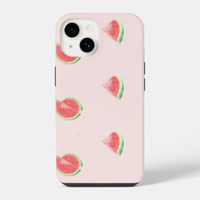 Coque Pour iPhone 14 coque iphone 14 motif pastèque. (Verso)