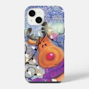 Coque Pour iPhone 14 Coque iphone cadeau de Noël avec Happy Reindeer