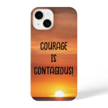coque iphone - Coucher de soleil avec, "Le courage