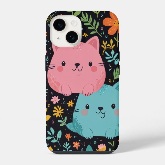 Coque Pour iPhone 14 coque iphone de caractère mignon (Verso)
