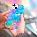 Coque Pour iPhone 14 coque iphone de fausse feuille d'opale feu<br><div class="desc">veuillez noter que l'effet iridescente n'est pas réel,  mais simplement simulé</div>