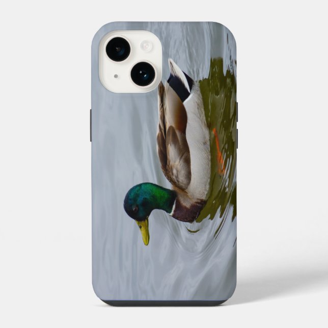Coque Pour iPhone 14 Coque iphone de natation Mallard (Verso)