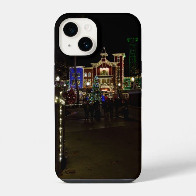 Coque Pour iPhone 14 Coque iphone de Noël de l'arrivée des pompiers (Verso)
