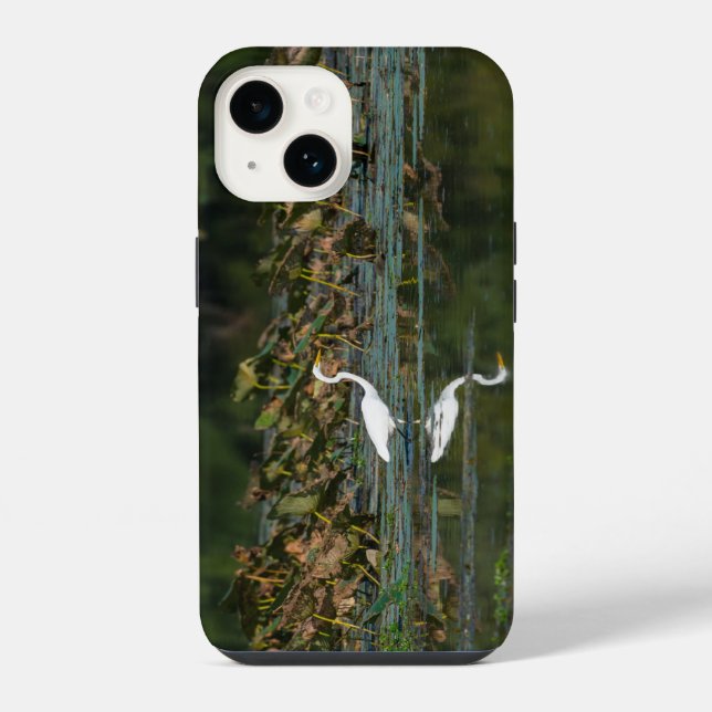 Coque Pour iPhone 14 Coque iphone de réflexion de l'aigle blanc (Verso)
