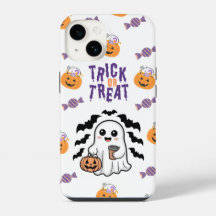 Coque iPhone Halloween Farce ou Friandise Fantôme
