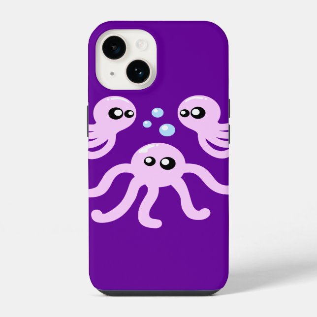 Coque Pour iPhone 14 Coque iphone octopus mignon (Verso)