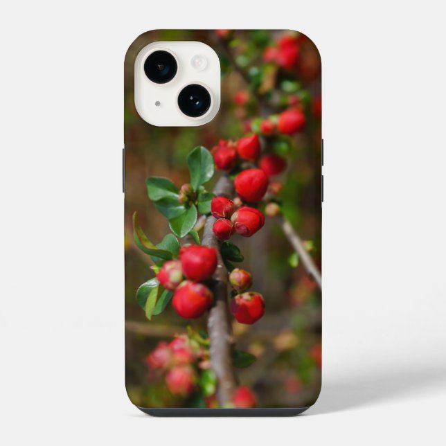 Coque Pour iPhone 14 Coque iphone Red Spring Buds (Verso)