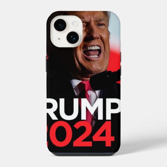 Coque Pour iPhone 14 Coque iphone Trump 2024 (Verso)