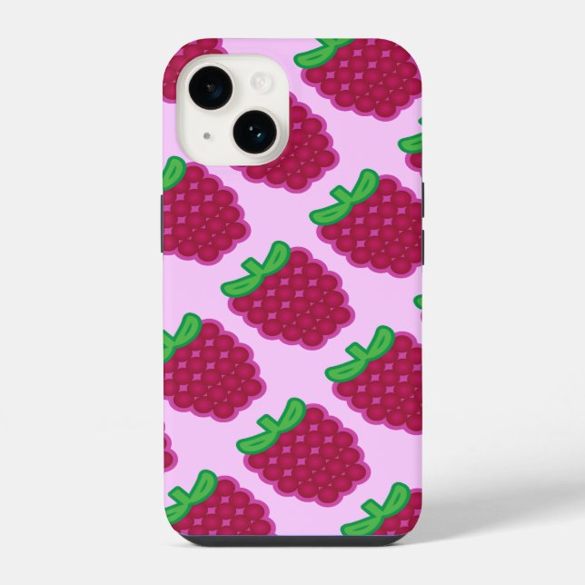 Coque Pour iPhone 14 Coque Red Raspberry Motif iPhone 6/6 s (Verso)