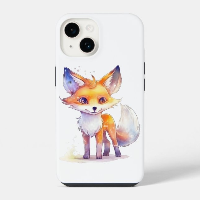 Coque Pour iPhone 14 Cute Baby Fox iPhone 14 Coque (Verso)