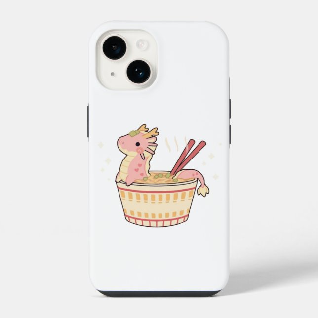 Coque Pour iPhone 14 Cute Dragon Ramen Coque-Mate coque iphone (Verso)