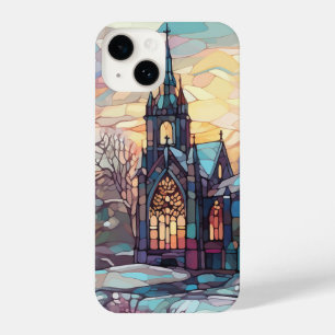 Coque Pour iPhone 14 Eglise en verre satiné iPhone 14 Coque mince
